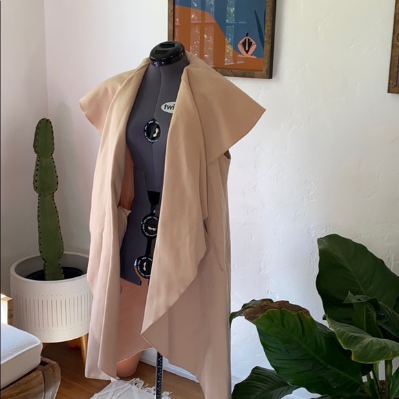 Vintage open front camel coat - Picture 3 of 3